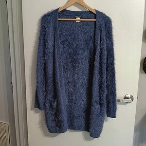 Blue fuzzy Cardigan